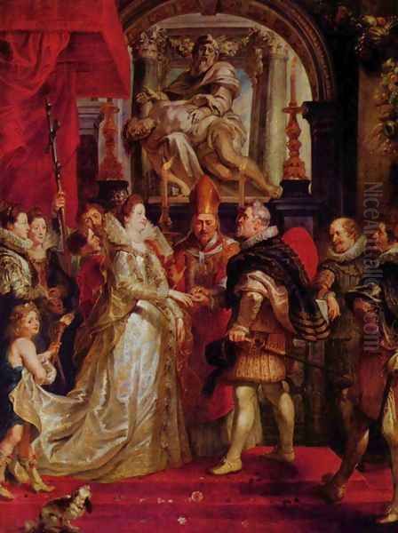 The Marriage Oil Painting by (studio of) Rubens, Peter Paul