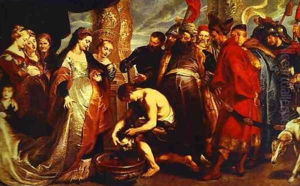 Queen Tomyris before the Head of Cyrus Oil Painting by (studio of) Rubens, Peter Paul