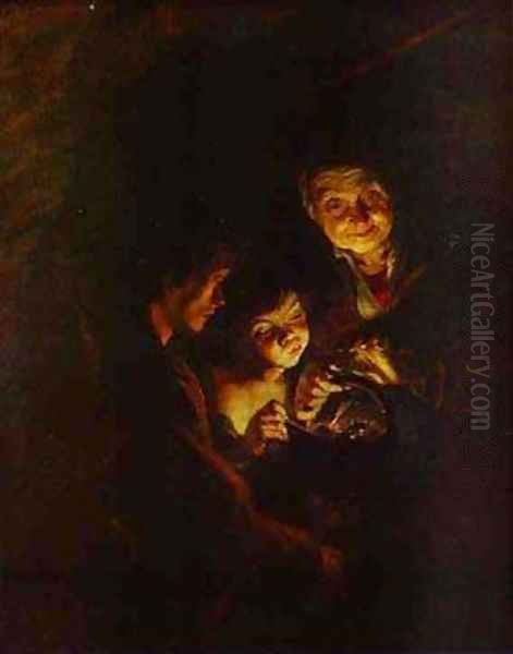 An Old Woman With A Chafing Dish 1616-1618 Oil Painting by (studio of) Rubens, Peter Paul