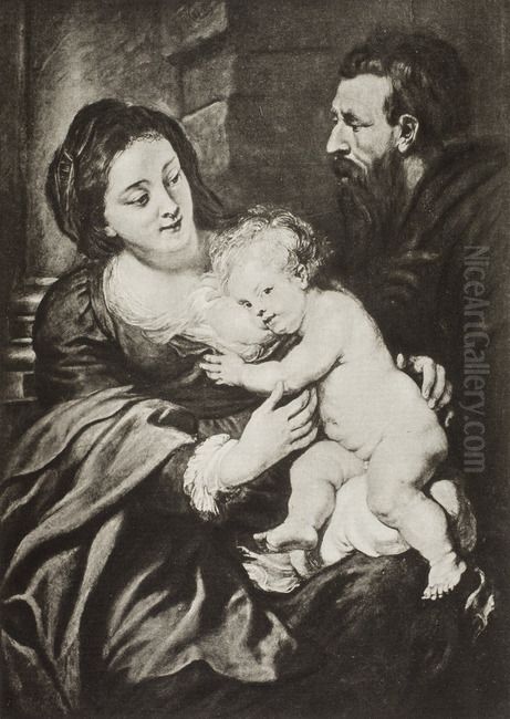 The Holy Family Oil Painting by (studio of) Rubens, Peter Paul