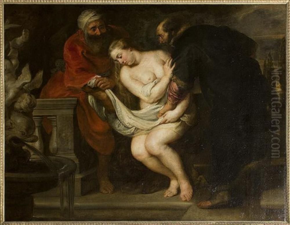 Susanna and the Elders Oil Painting by (studio of) Rubens, Peter Paul