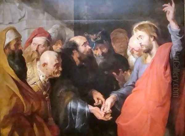 The Tribute Money Oil Painting by (studio of) Rubens, Peter Paul