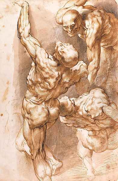 Anatomical studies Three nudes Oil Painting by (studio of) Rubens, Peter Paul