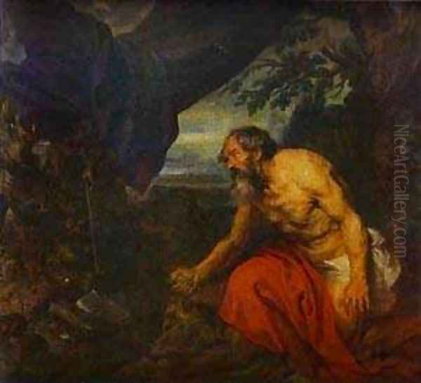 St Jerome 1615 Oil Painting by (studio of) Rubens, Peter Paul