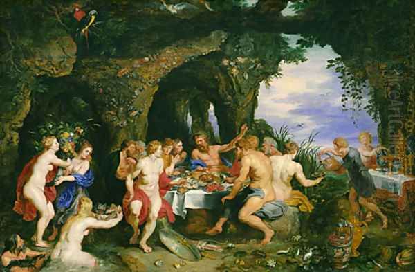 The Feast of Achelo ca 1615 Oil Painting by (studio of) Rubens, Peter Paul