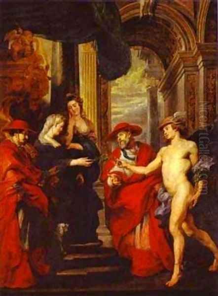 The Treaty Of Angouleme 1621-1625 Oil Painting by (studio of) Rubens, Peter Paul