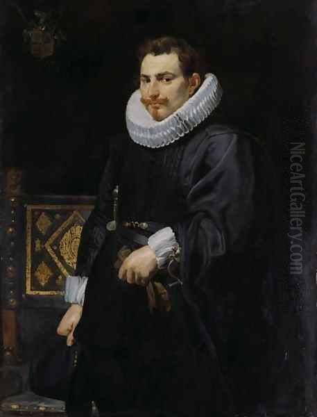 Portrait of Jan Vermoelen 1616 Oil Painting by (studio of) Rubens, Peter Paul