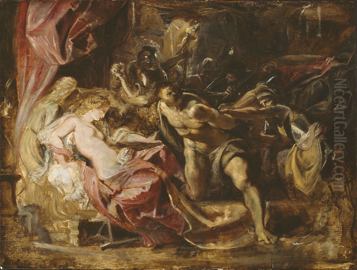 The Capture of Samson Oil Painting by (studio of) Rubens, Peter Paul