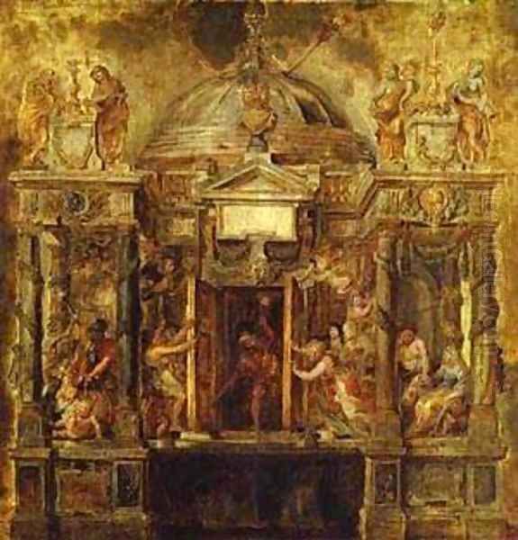 Temple Of Janus Study 1635 Oil Painting by (studio of) Rubens, Peter Paul