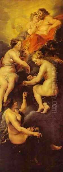 The Destiny Of Marie De Medici 1621-1625 Oil Painting by (studio of) Rubens, Peter Paul