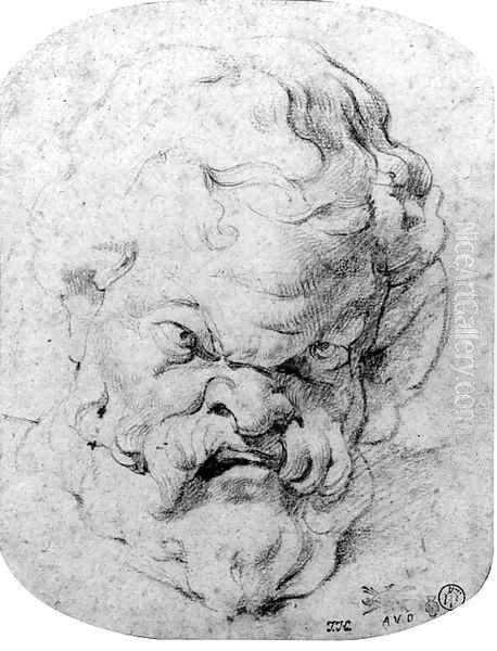 The head of Silenus, after the antique Oil Painting by (studio of) Rubens, Peter Paul