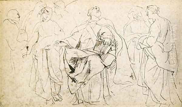 Saint Gregory the Great and Saint Domitilla Oil Painting by (studio of) Rubens, Peter Paul