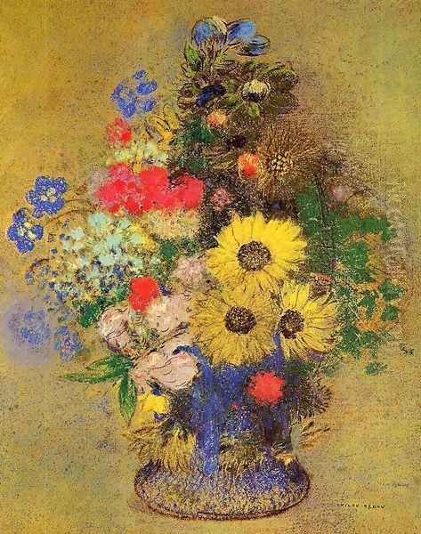 Vase Of Flowers10 Oil Painting by Odilon Redon