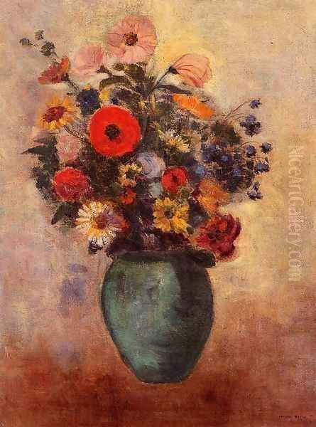 Vase Of Flowers9 Oil Painting by Odilon Redon
