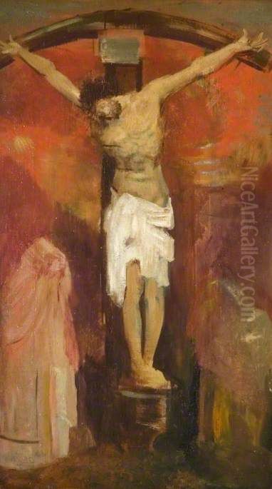 The Crucifixion Oil Painting by Odilon Redon