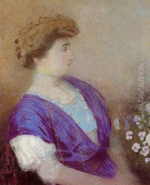 Portrait Of The Marquis De Gonet Oil Painting by Odilon Redon