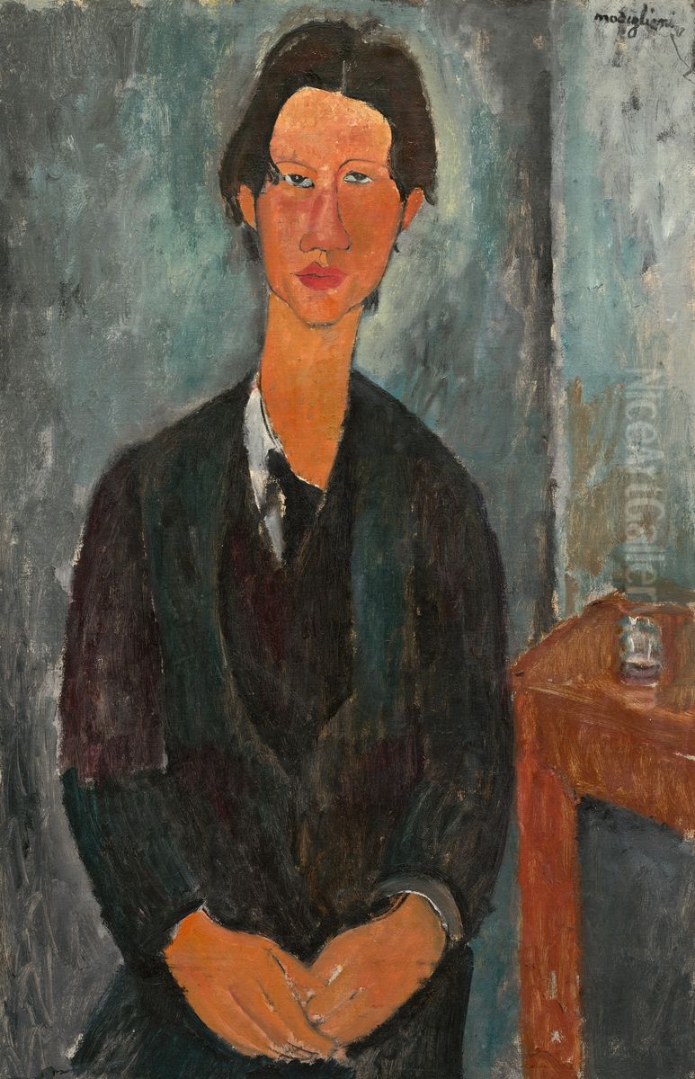 Chaim Soutine Oil Painting by Amedeo Modigliani
