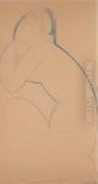 Cariatide. Oil Painting by Amedeo Modigliani