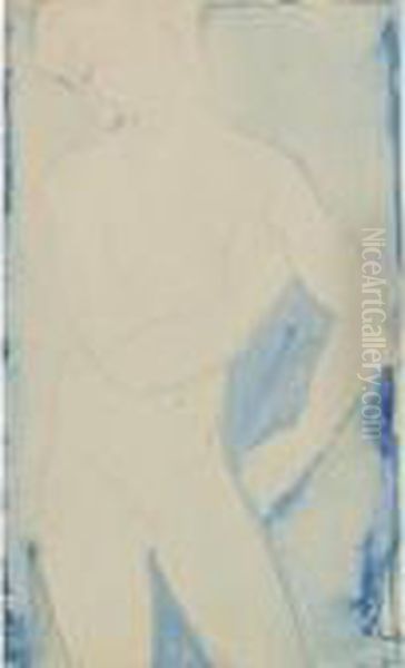 Jeune Garcon Nu Oil Painting by Amedeo Modigliani