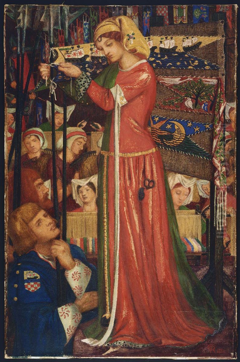 Before The Battle Oil Painting by Dante Gabriel Rossetti