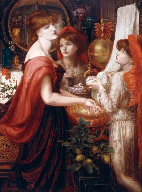 La Bella Mano Oil Painting by Dante Gabriel Rossetti