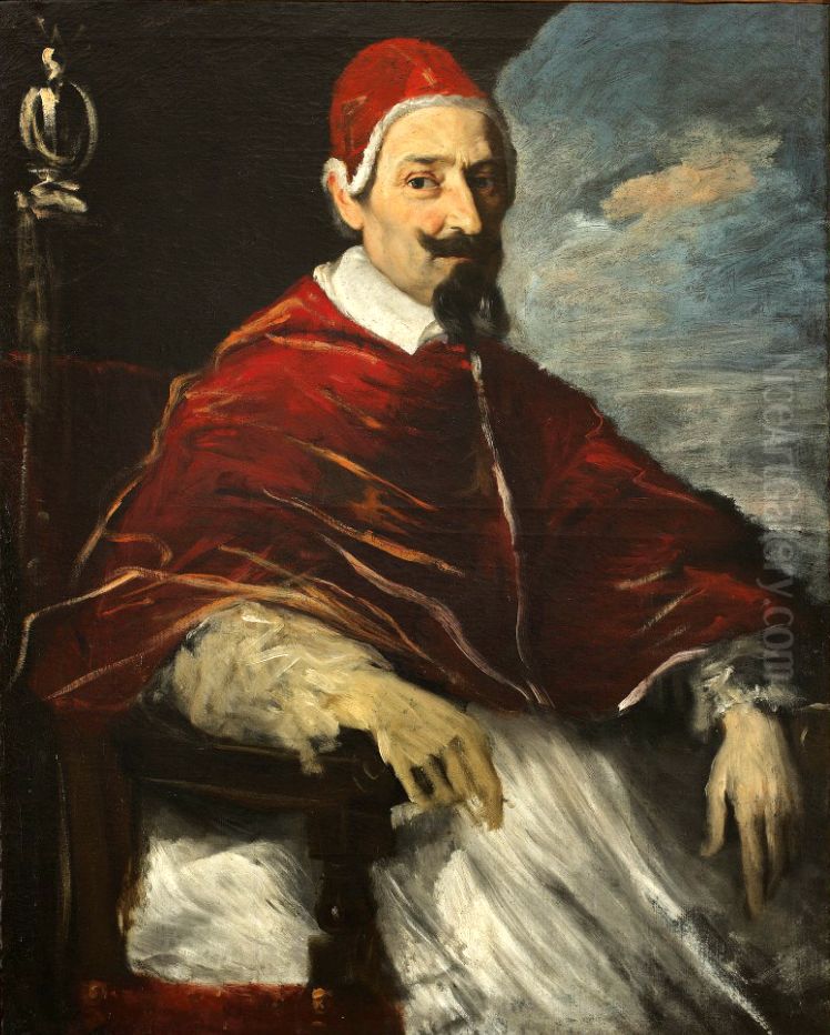 Ritratto Di Alessandro Vii Chigi Oil Painting by Pier Francesco Mola
