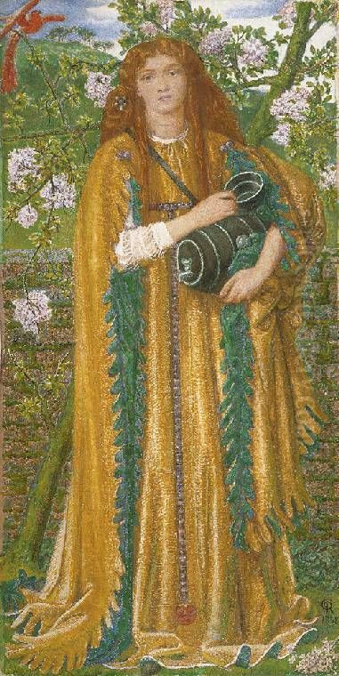 Golden Water Oil Painting by Dante Gabriel Rossetti