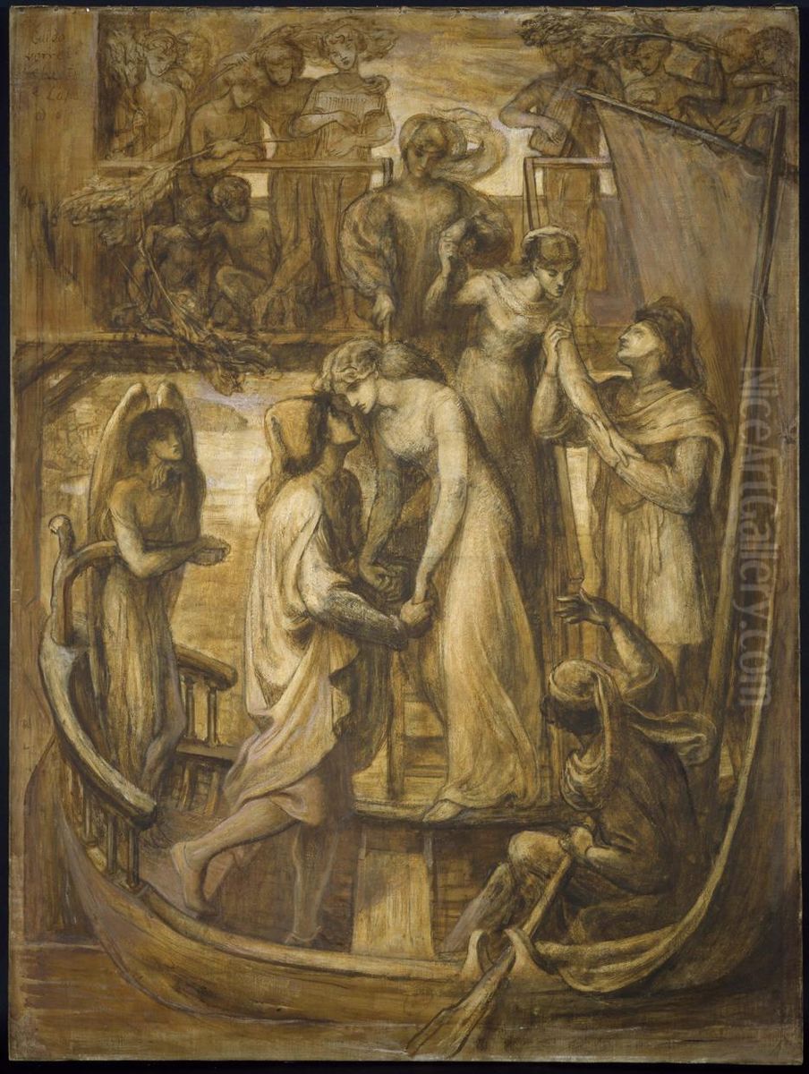 The Boat of Love Oil Painting by Dante Gabriel Rossetti