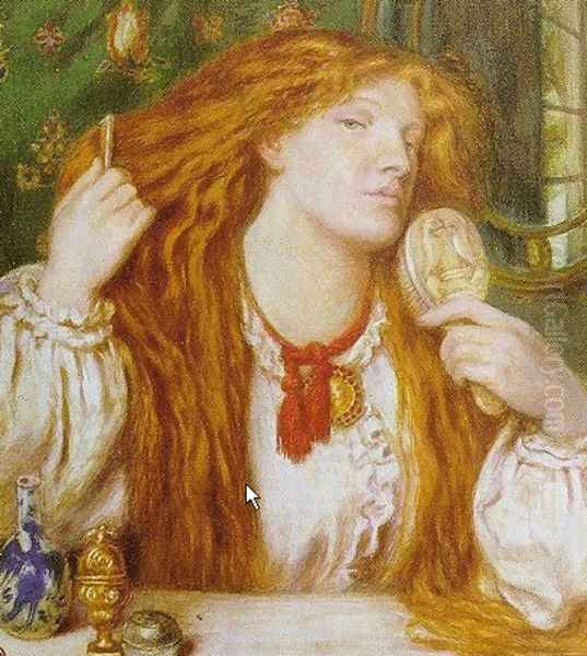 Woman Combing Her Hair 2 Oil Painting by Dante Gabriel Rossetti