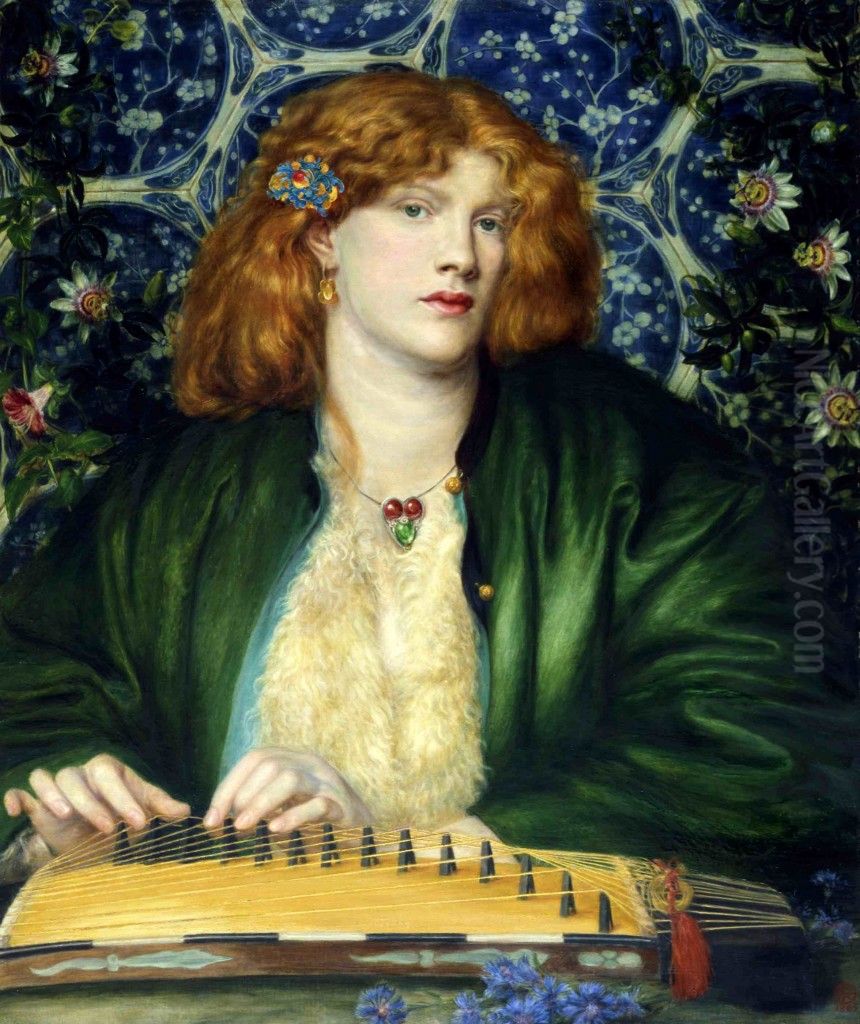 The Blue Bower Oil Painting by Dante Gabriel Rossetti