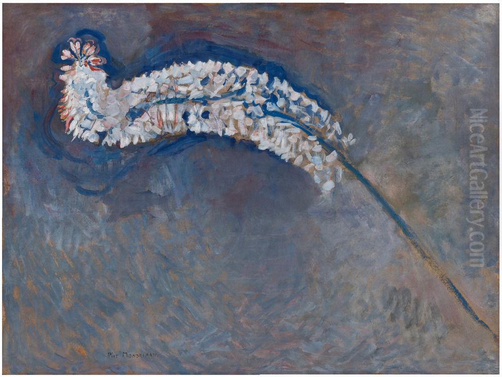 Foxtail Lily Oil Painting by Piet Mondrian