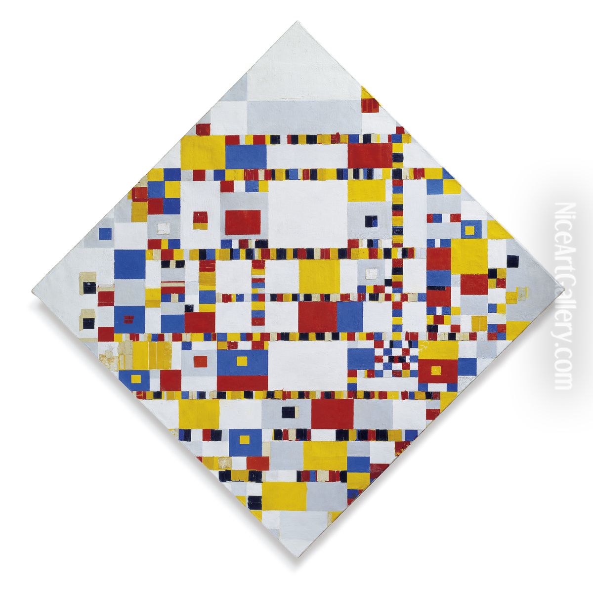 Victory Boogie Woogie Oil Painting by Piet Mondrian