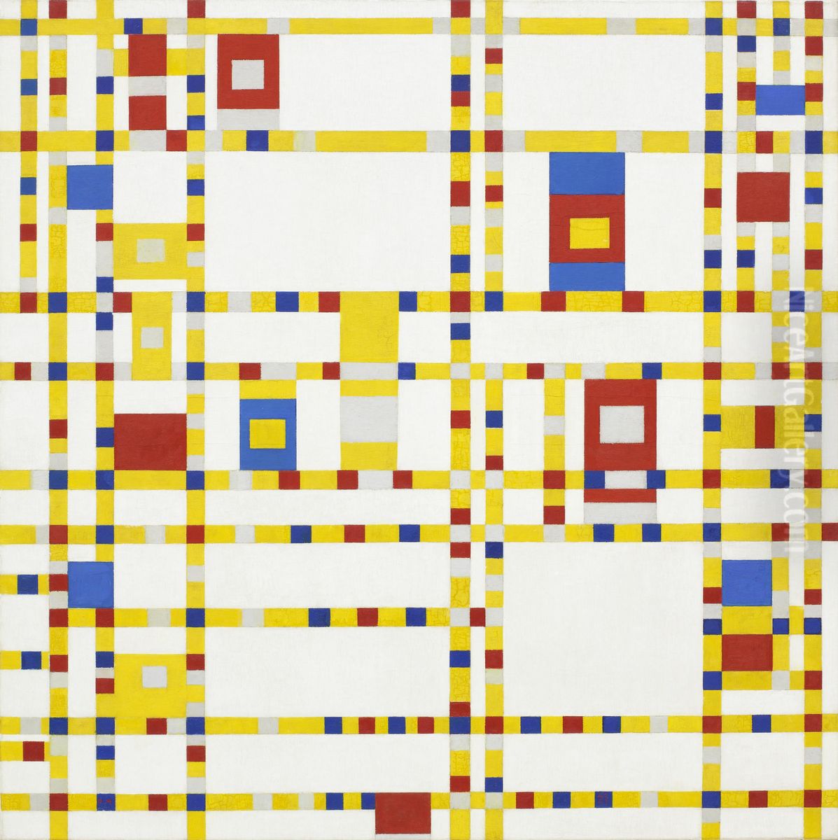 Broadway Boogie Woogie Oil Painting by Piet Mondrian