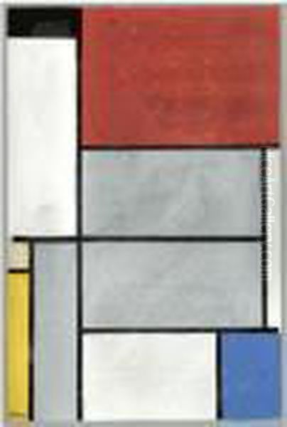 Composition With Black, Red, Grey, Yellow And Blue Oil Painting by Piet Mondrian