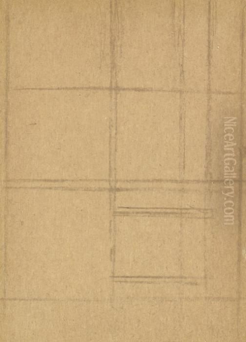 Study For A Composition Oil Painting by Piet Mondrian