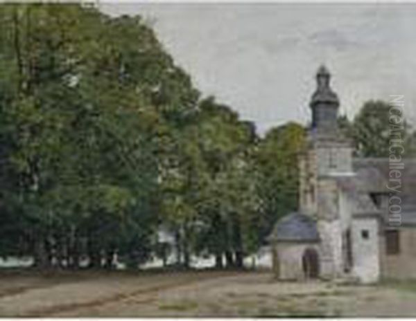 La Chapelle De Notre-dame-de-grce, Honfleur Oil Painting by Claude Oscar Monet