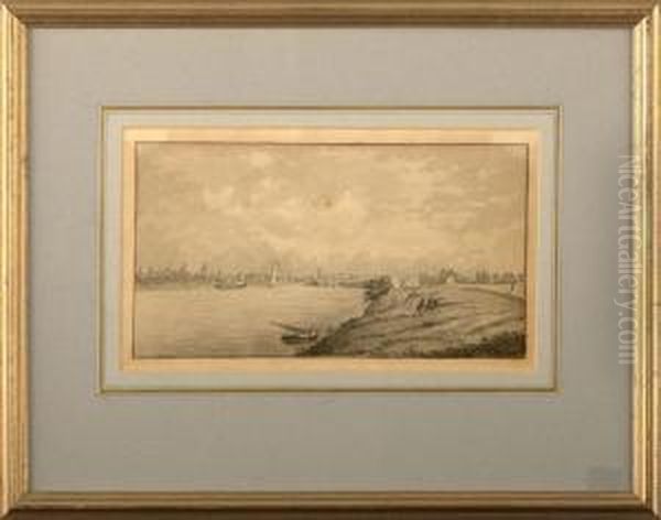 Edinburgh From The Firth Of
Forth Oil Painting by Alfred Montague