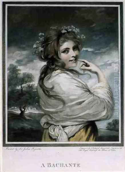 A Bachante, engraved and pub. by John Raphael Smith 1752-1812, 1784 Oil Painting by Sir Joshua Reynolds