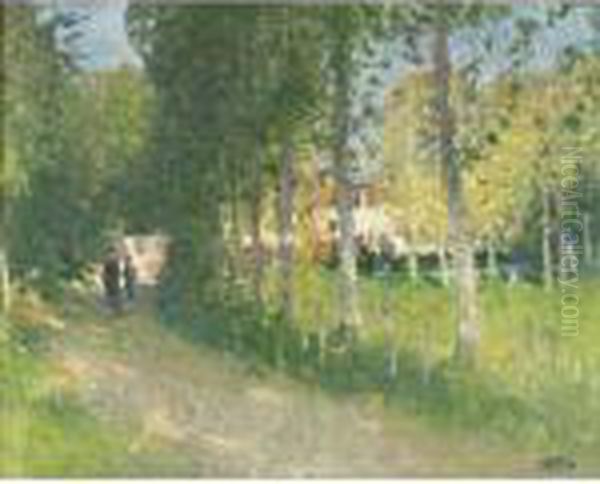 La Promenade Oil Painting by Pierre Eugene Montezin