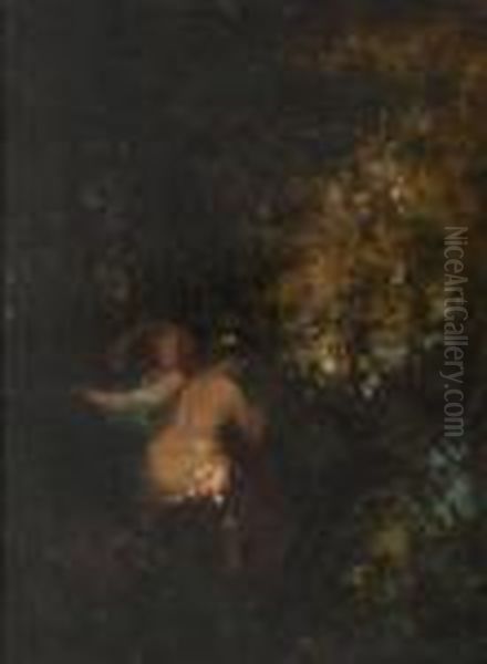 Nymphes Dans Un Sous Bois Oil Painting by Adolphe Joseph Thomas Monticelli