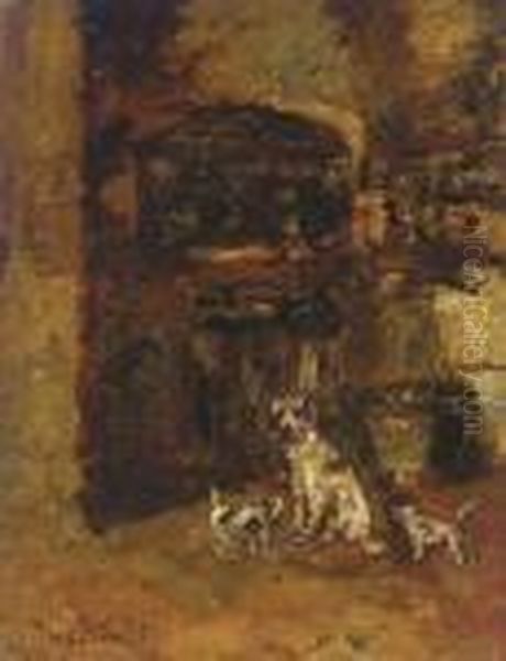 The New Arrivals Oil Painting by Adolphe Joseph Thomas Monticelli