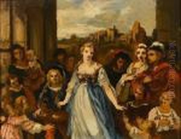 The Princess Oil Painting by Adolphe Joseph Thomas Monticelli