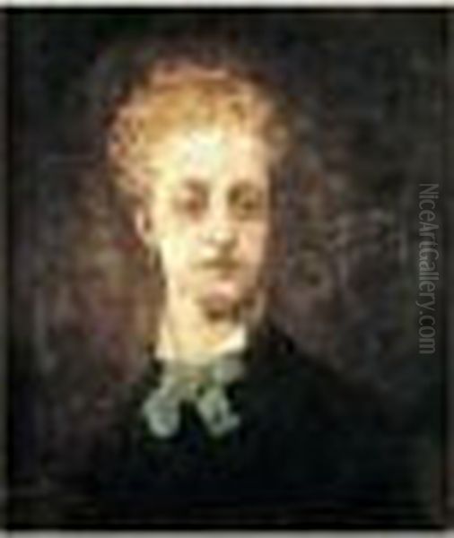 Madame Louis Guinand,circa 1875 Oil Painting by Adolphe Joseph Thomas Monticelli