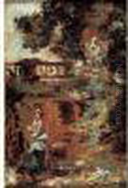 La Terrasse Oil Painting by Adolphe Joseph Thomas Monticelli