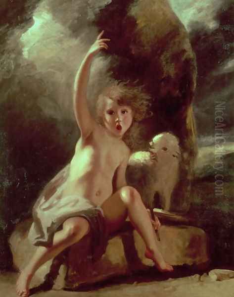 Inspiration of St. John Oil Painting by Sir Joshua Reynolds