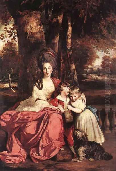 Lady Elizabeth Delme and her Children Oil Painting by Sir Joshua Reynolds