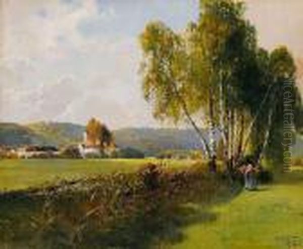 Blick Auf Kloster
Schaftlarn Oil Painting by Willy Moralt