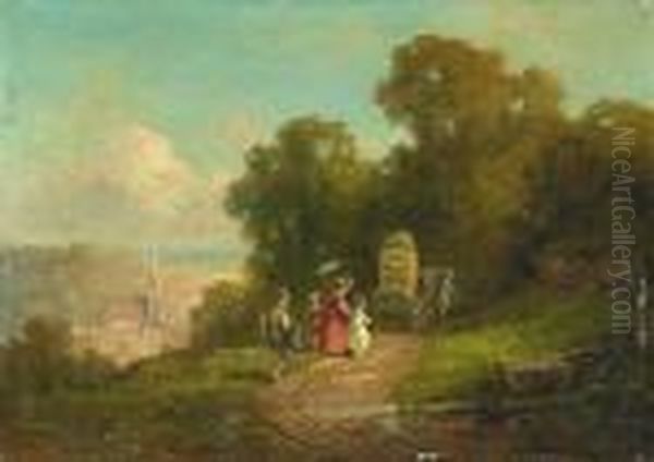 Spaziergang Uber Der
 Stadt. Oil Painting by Willy Moralt
