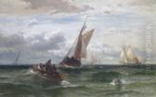 Sailing Oil Painting by Edward Moran