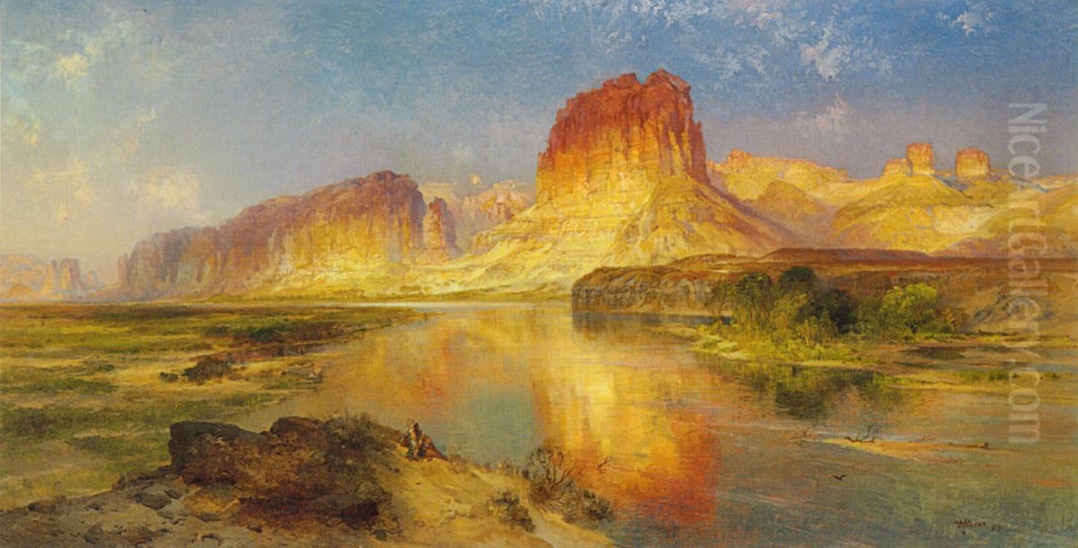 Green River Of Wyoming Oil Painting by Thomas Moran